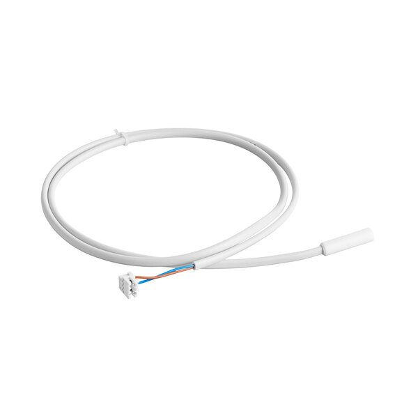 A white cable with a white connector.