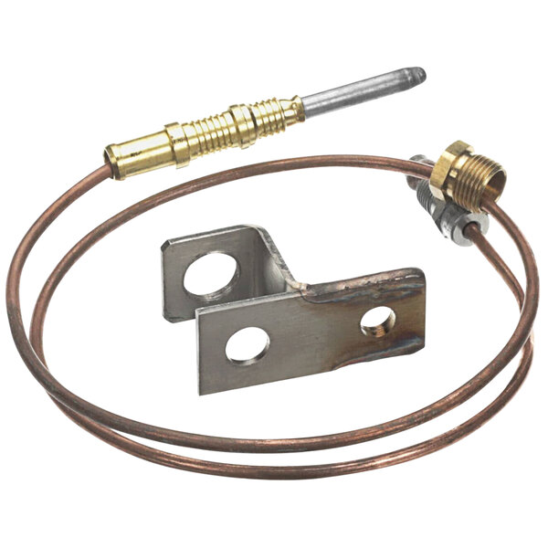 A copper and brass MagiKitch'n T-Couple with a brass handle.