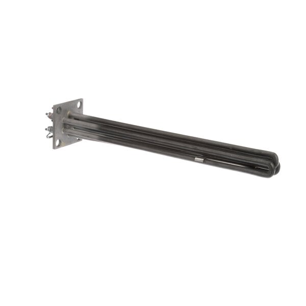 A black metal tube with silver tips.