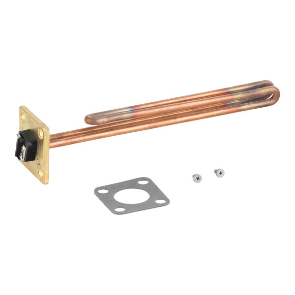 A Hatco R02.04.451.00 heating element with 4500 watts and 240 volts, shown with a mounting gasket and two screws.