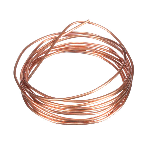 A close-up of a copper wire coil.