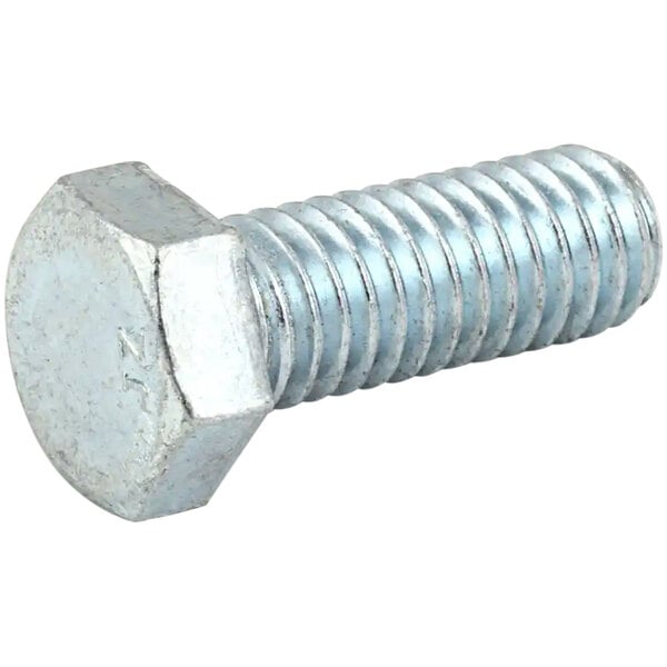 A close-up of a Bakers Pride 3/8-16 x 1 hex bolt.