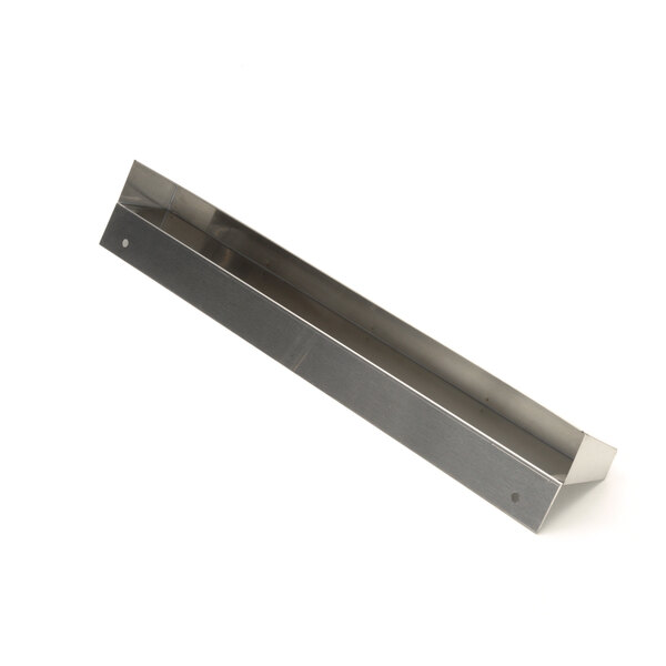 A stainless steel Randell trough with a metal handle.