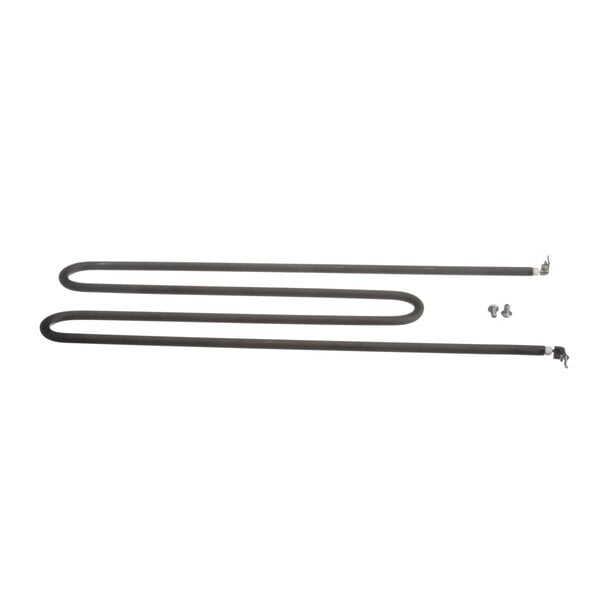 A pair of black metal Antunes 4030327 heating elements with screws.