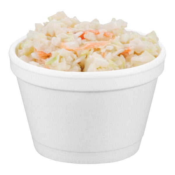 Dart 3.5J6 3.5 oz. White Customizable Foam Food Container - 1,000/Case