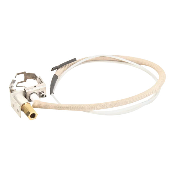 A Southbend 5171-2 pilot burner bracket with attached tubing for L.P. gas equipment.