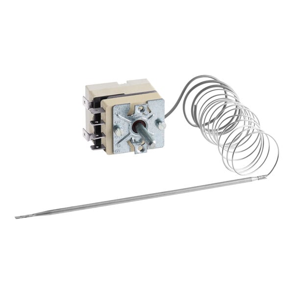 A Moffat M017121 infinite switch and thermostat with a coiled temperature sensor probe.