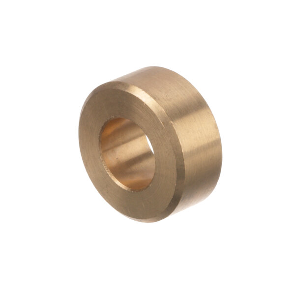 A close-up of a brass hinge bushing.