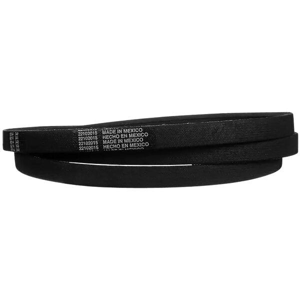 An Alliance Laundry black belt with white text reading "M401182P V-67Inch"