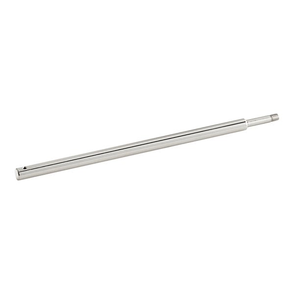 A stainless steel long slide rod with black lines.