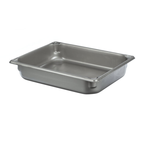 A NU-VU humidity pan with a rectangular bottom.