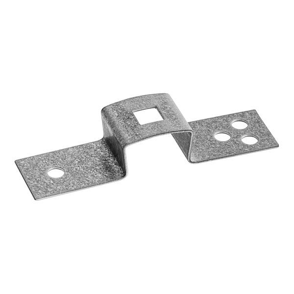 A metal bracket with holes on the side.