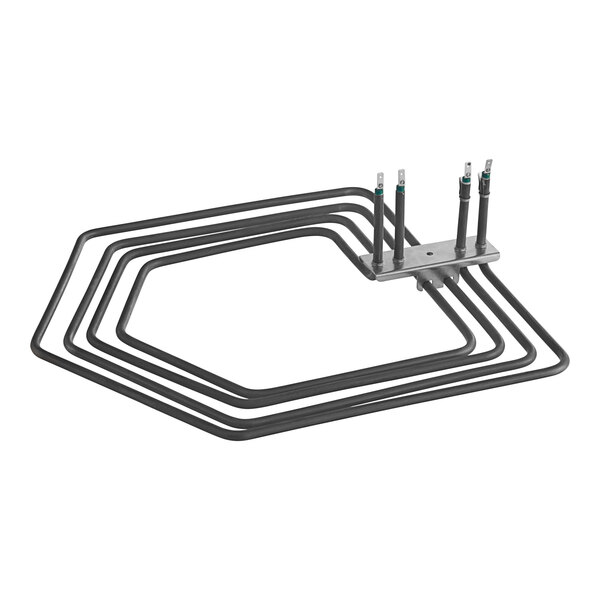 A Moffat M015360 convection oven heating element assembly with wires.