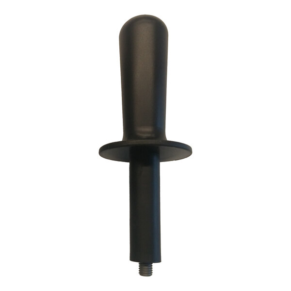 A black replacement handle for a Globe product, featuring a threaded end for attachment.