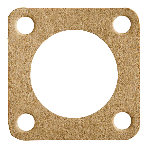 A Frymaster gasket with four holes in a circular frame.