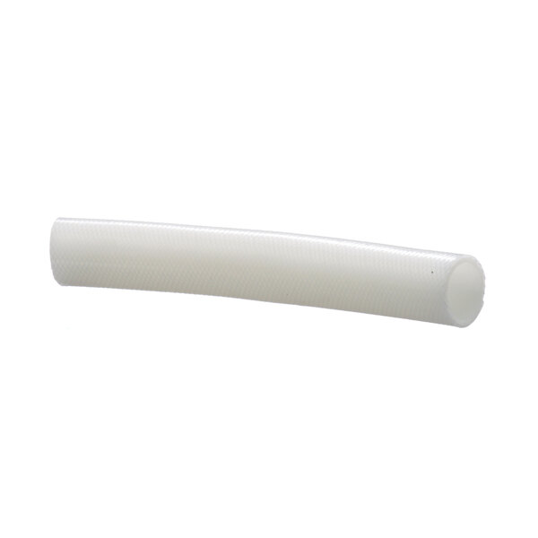 A white silicone tube with a white background.