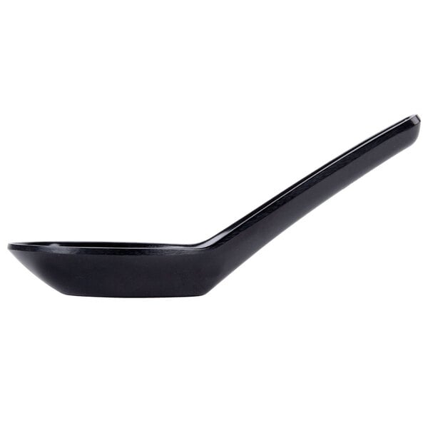 close-up of a black spoon