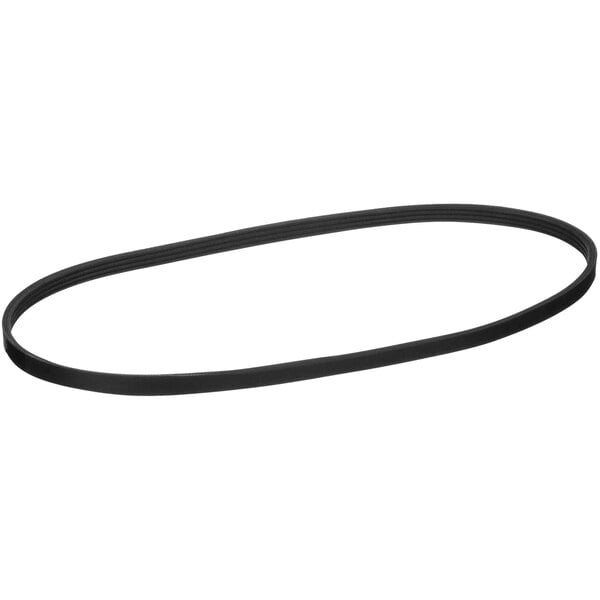A black stretch poly-v belt for a Middleby Marshall conveyor oven.
