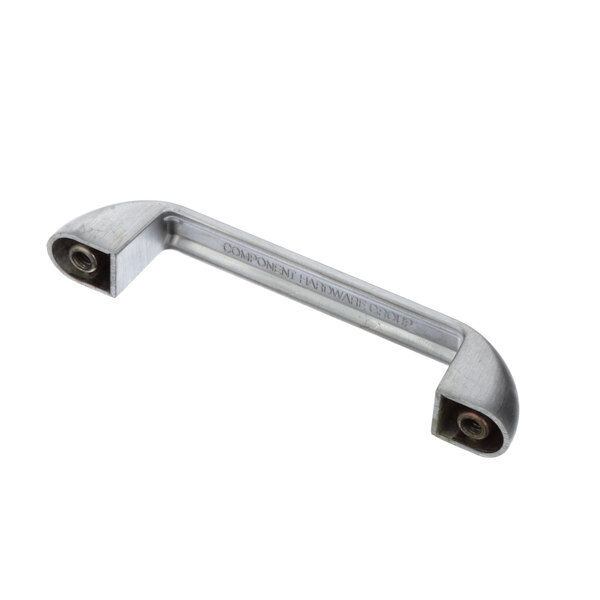 A stainless steel Perlick handle with holes.