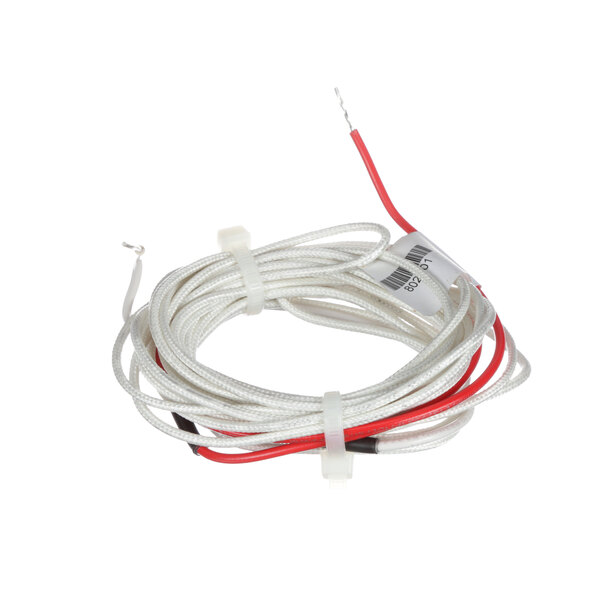 A True Refrigeration heater wire with white and red wires braided together.