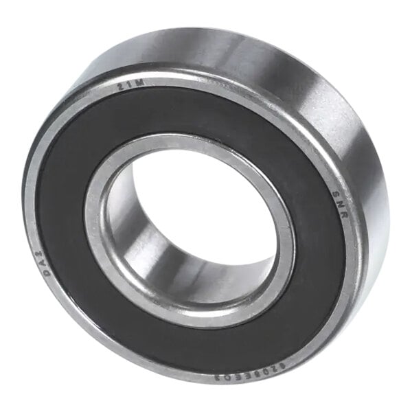 A close-up of a Varimixer bearing with a black rubber ring.