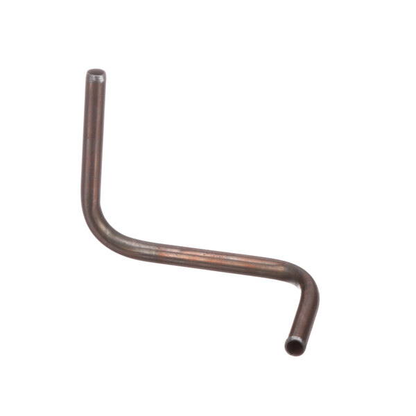 A metal pipe with a tee fitting on a white background.
