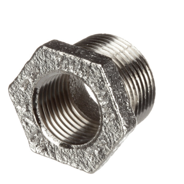 A close-up of a Vulcan bushing threaded nut.