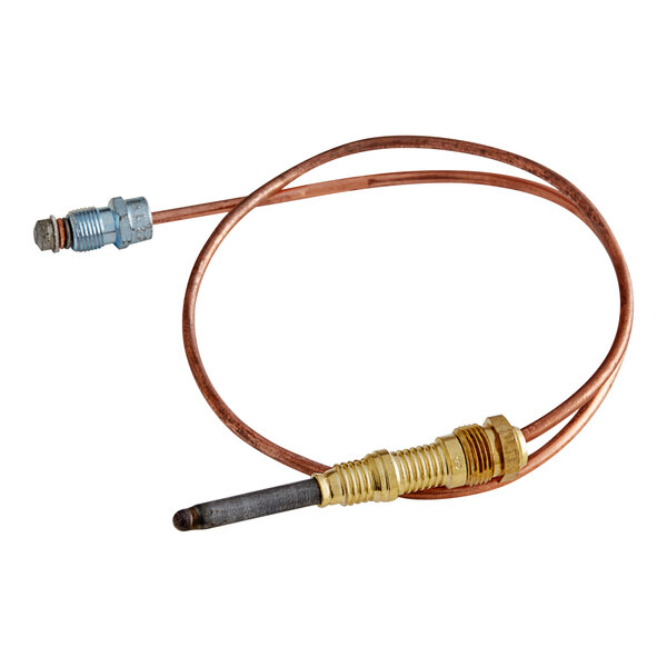 A Vulcan 20" thermocouple with a copper wire and metal connector.