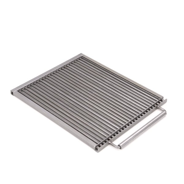 A MagiKitch'n stainless steel top grid with a handle.