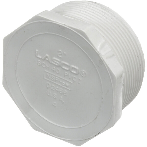 A white plastic Stero PVC plug.