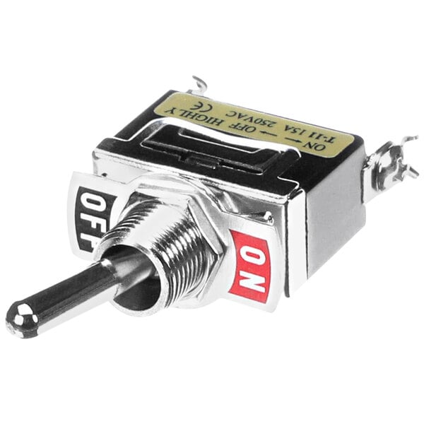A Carter-Hoffmann toggle switch with a red light on it.
