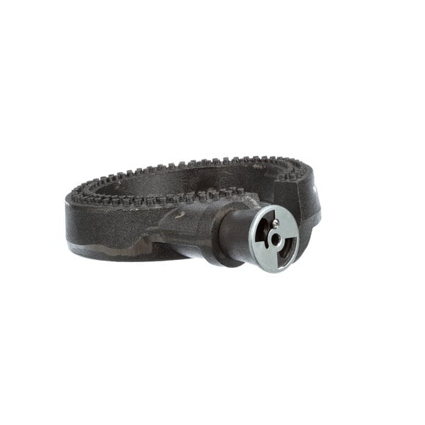 A black circular metal American Range outer burner.