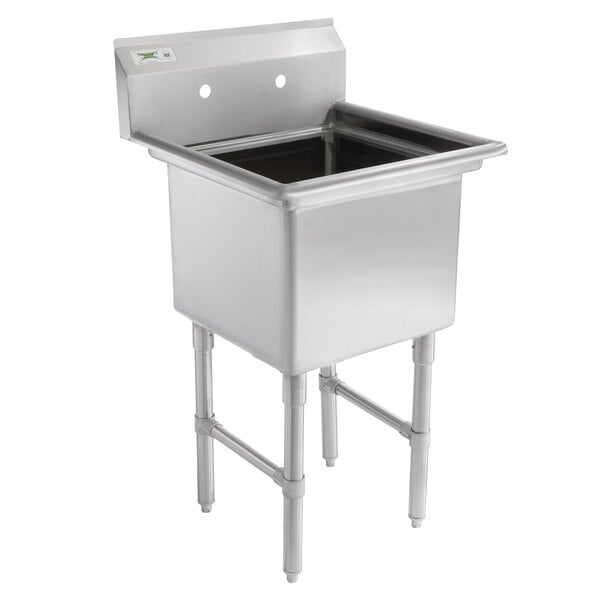 Regency 23 16 Gauge Stainless Steel One Compartment Commercial Sink Without Drainboard 18 X 18 X 14 Bowl