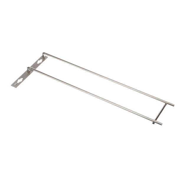 A stainless steel metal bar with long thin needles on each end.