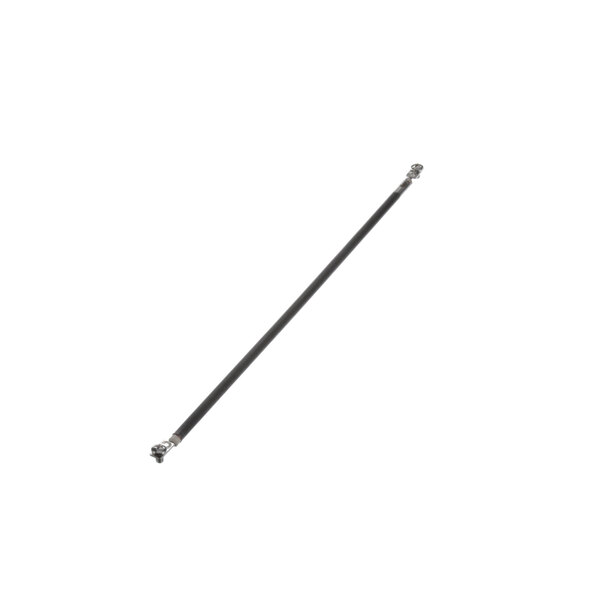 A long black metal rod with metal ends.