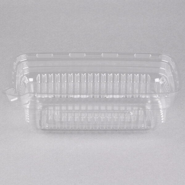 A Fineline clear plastic snack tray dome lid.