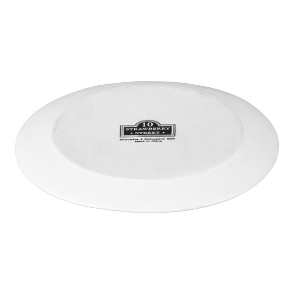 10 Strawberry Street RPPLE-WHTBB Matte Wave 6 1/4" White Bread and Butter Stoneware Plate - 36/Case