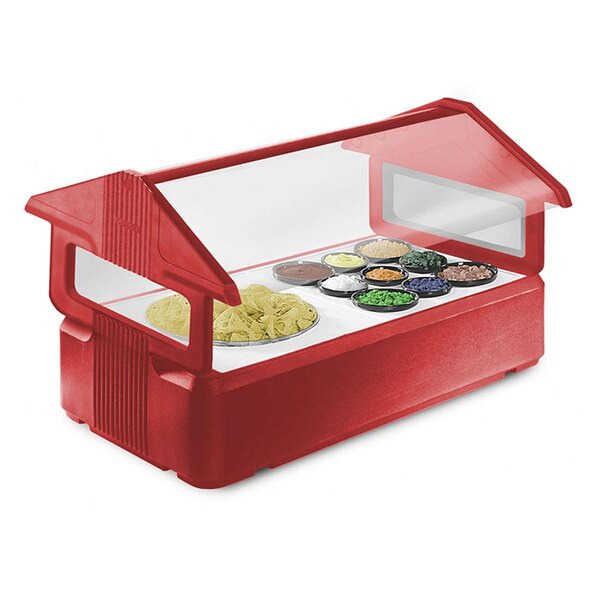 Carlisle 660005 Six Star Red 4 Tabletop Food Salad Bar With