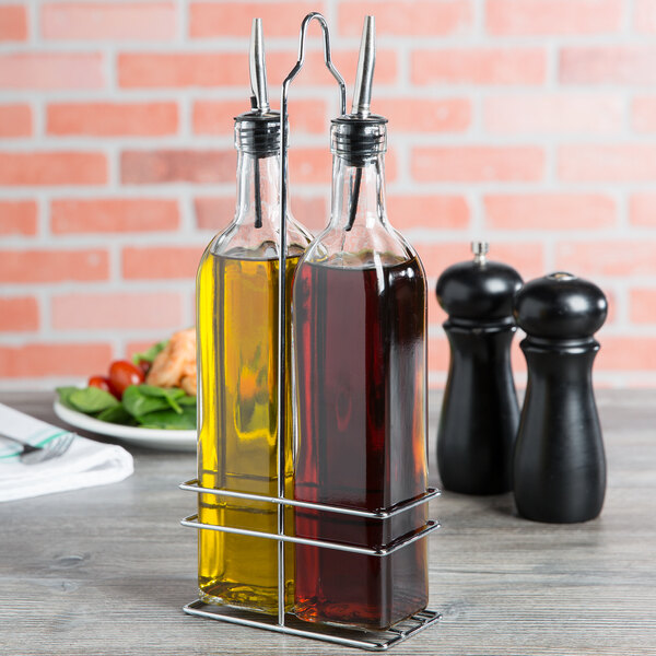 Choice 16 oz. Olive Oil Cruet Rack