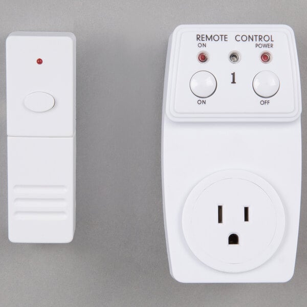 White rectangular simple remote control with buttons