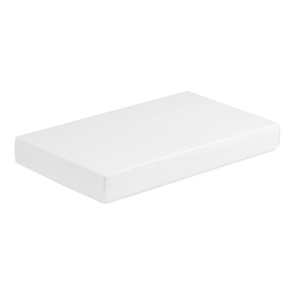 Simplex 9 3/8" x 5 5/8" x 1 1/8" 2-Piece 1 lb. White Candy Box - 250/Case