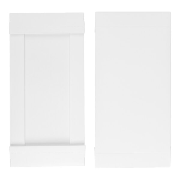 Simplex 9 3/8" x 5 5/8" x 1 1/8" 2-Piece 1 lb. White Candy Box - 250/Case