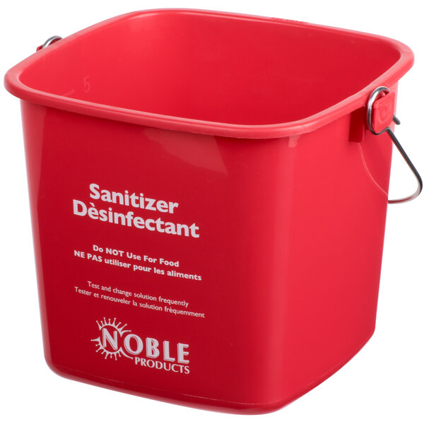Boardwalk Kp196rd Sanitizing Bucket 6 QT Red Plastic for sale online 