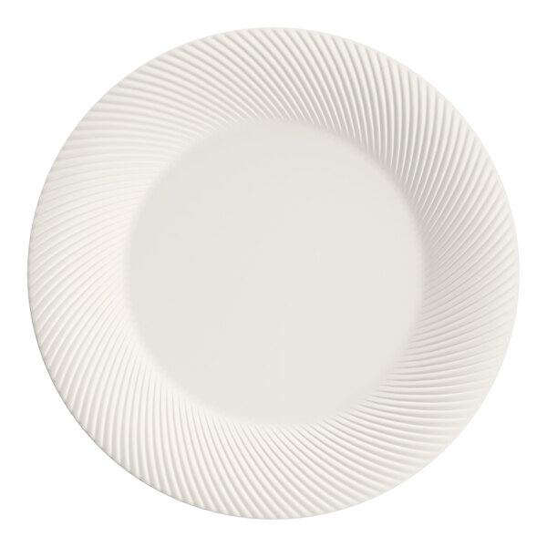 Visions Wave 7" Bone / Ivory Plastic Plate - 180/Case