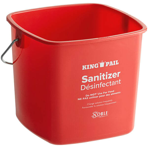NeosKon Small Red Bucket - 3 Quart Cleaning Pail - Set of 3 Square  Containers, Plastic