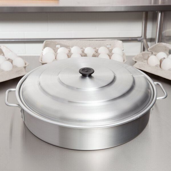 Egg Poacher Pan w/ Lid Aluminum, Makes 12 Eggs