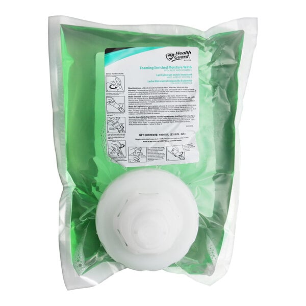 Kutol 64131 Health Guard 1000 mL Foaming Moisture Wash Bag - 4/Case
