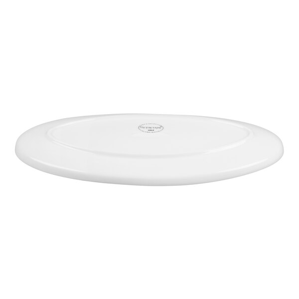 Libbey Chef's Selection 14" x 7 1/2" Aluma White Porcelain Oval Tray - 12/Case