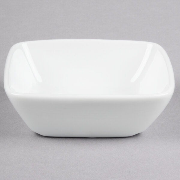 A white square Libbey Chef's Selection bowl.