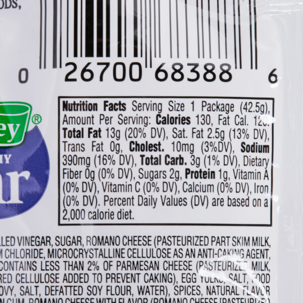 Hidden Valley 1.5 oz. Creamy Caesar Dressing Packet 84/Case